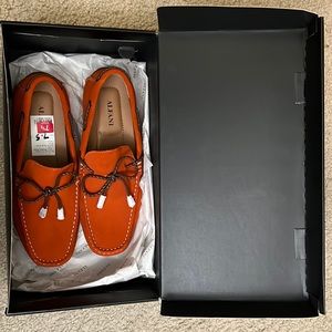 Alfani Suede Mens Driving Loafers, New, Size 7.5 M, Orange